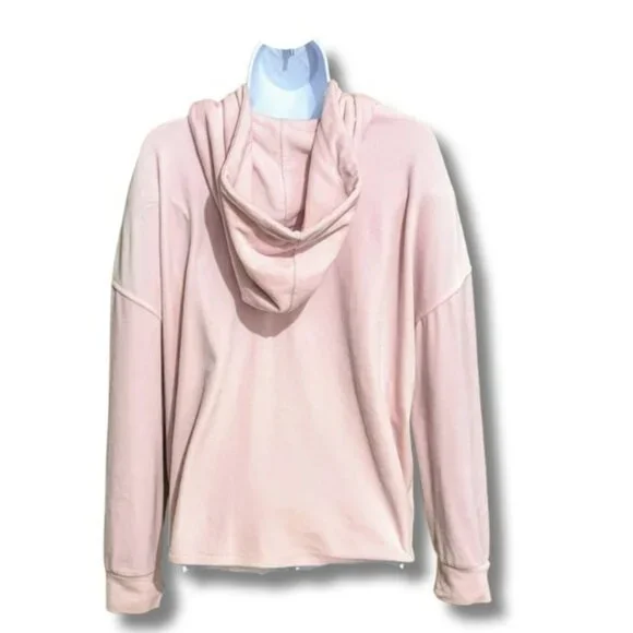 DKNY SPORT LILIAC/PINK VELOUR PULLOVER  HOODIE USED AS A STUDIO ITEM (LARGE) - Picture 2 of 4